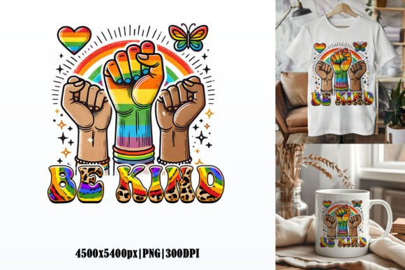 Be Kind, LGBT Sublimation Graphic: A Bold Statement for Creative Projects