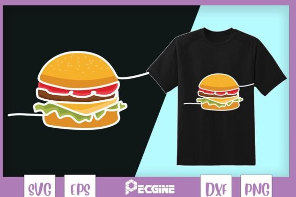 Burger Graphic Hamburger Art: Fast Food Design Assets