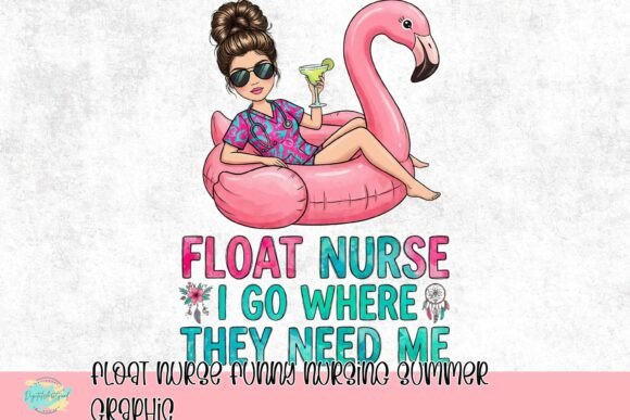 Float Nurse: A Playful Graphic for Summer Designs