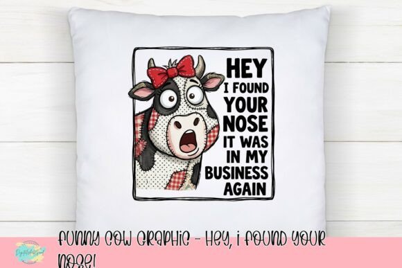 Funny Cow Graphic: Snarky Charm for Modern Designers