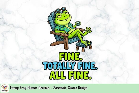 Funny Frog Humor Graphic: A Sarcastic Quote Design for Real Life