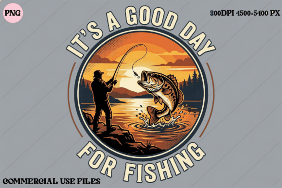 Reel In Attention: The Fishing Day Bass Catch Sunset Graphic