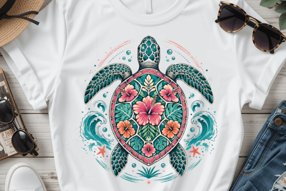 Sea Turtle Floral Summer Graphic PNG: A Designer's Guide