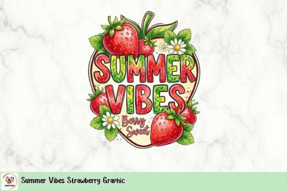 Summer Vibes Strawberry Graphic: Your Ticket to Seasonal Joy